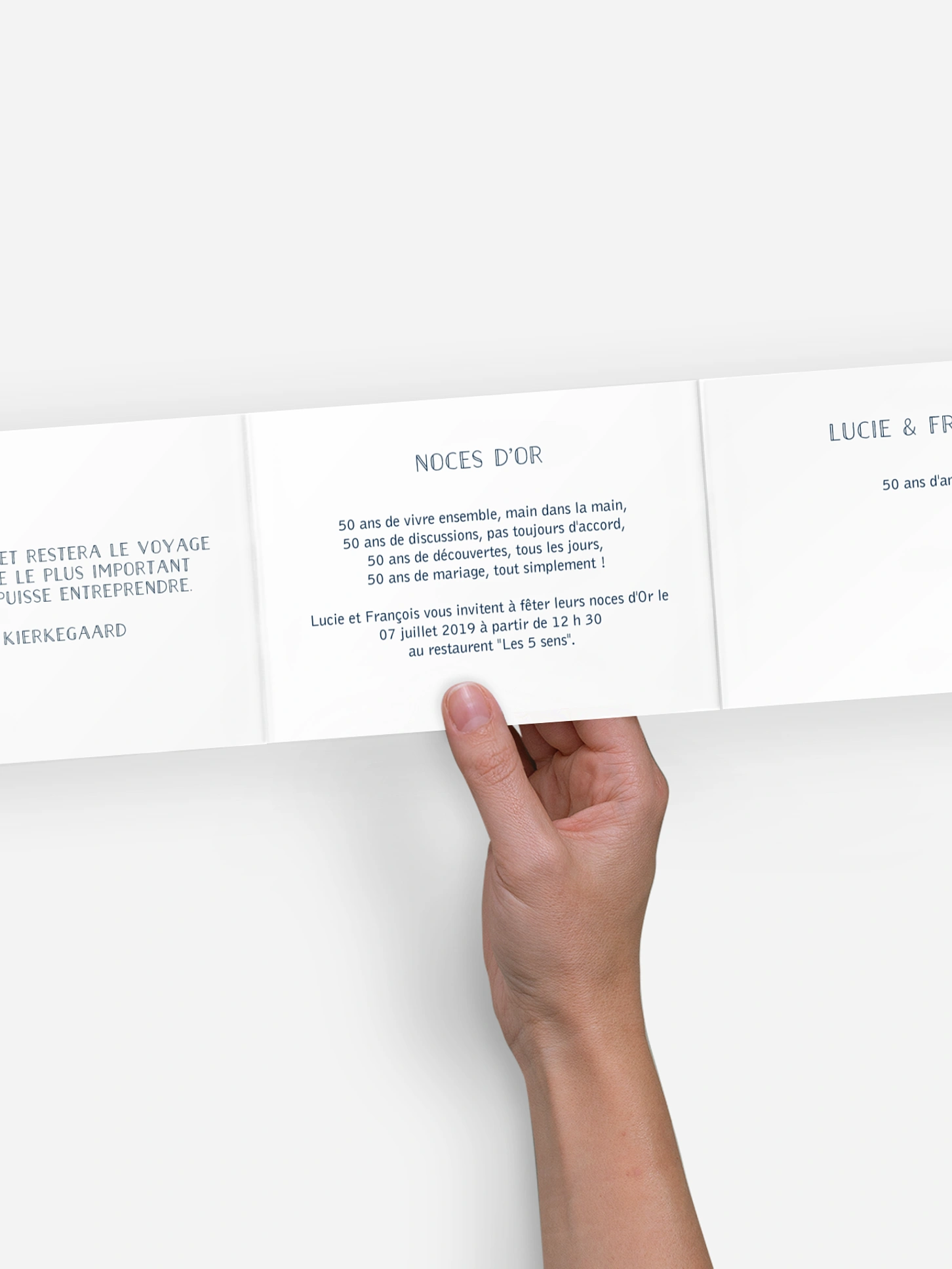 Invitation anniversaire mariage 50 ans Scintillant