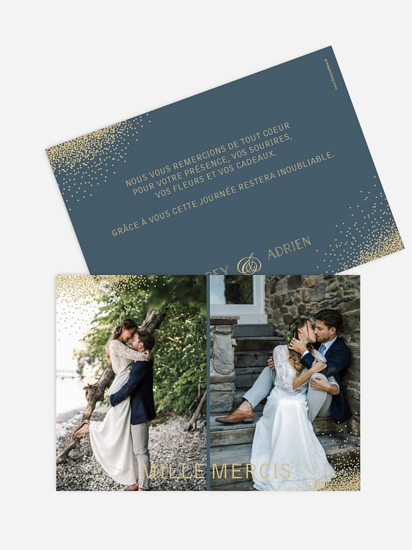 Carte de remerciements Scintillant