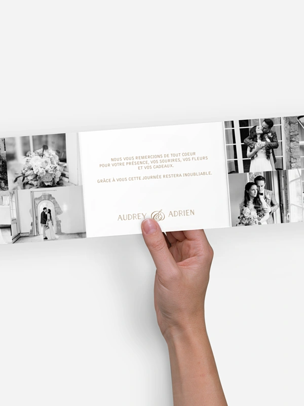 Carte de remerciements Scintillant