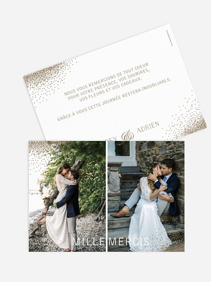 Carte de remerciements Scintillant