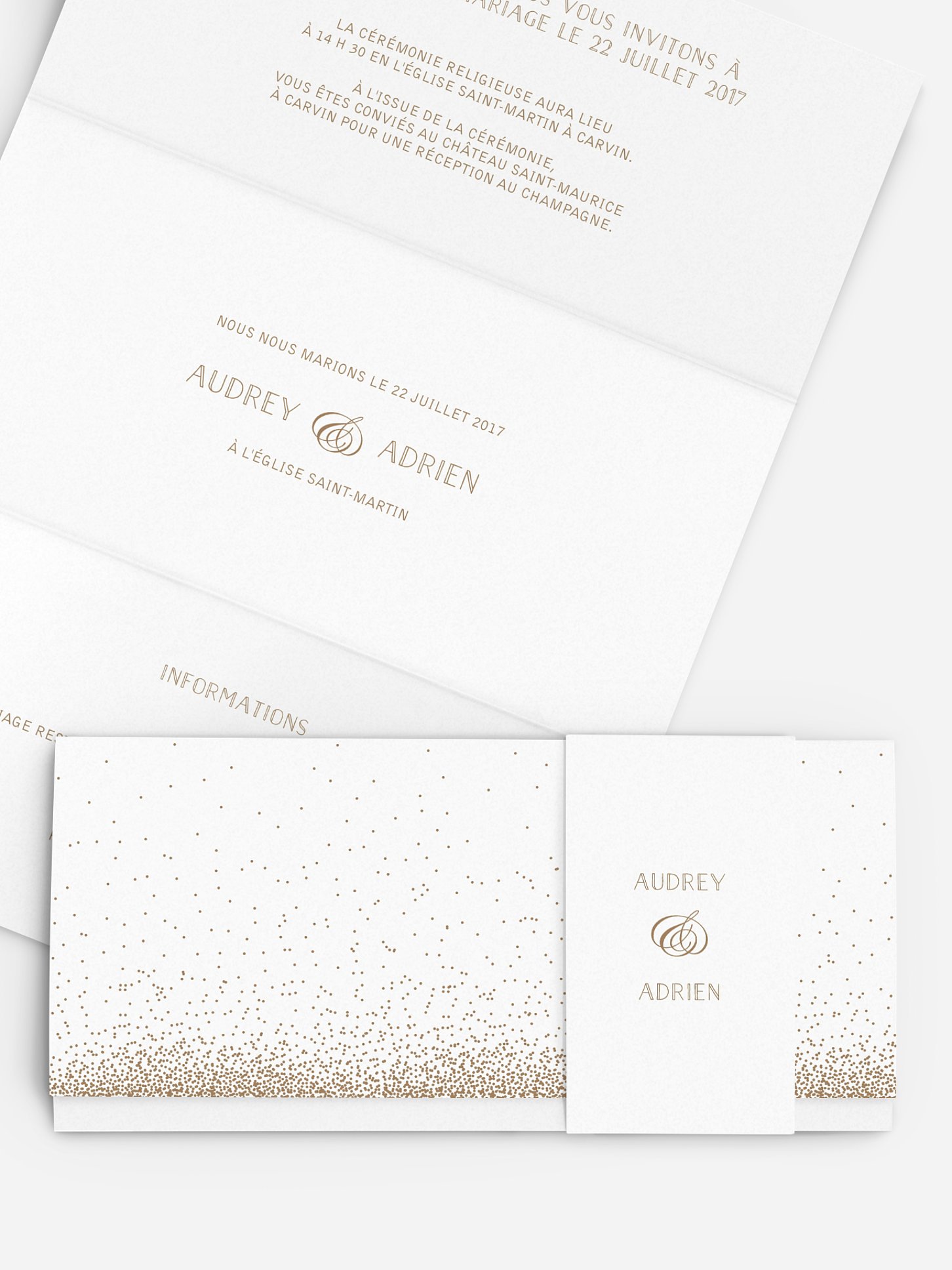 Faire-part mariage Scintillant