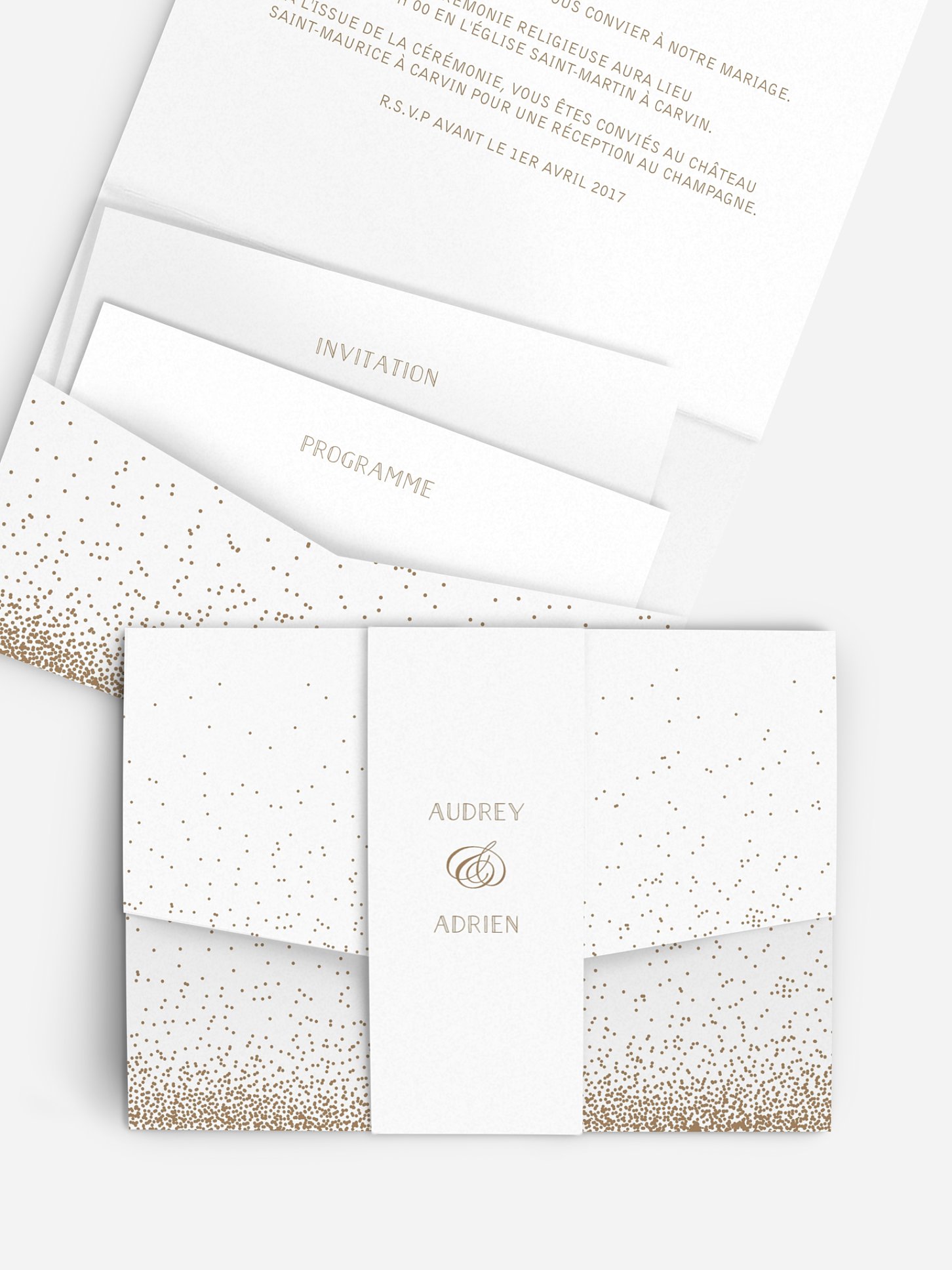 Faire-part mariage Scintillant
