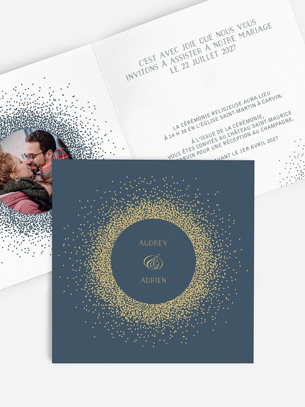 Faire-part mariage Scintillant