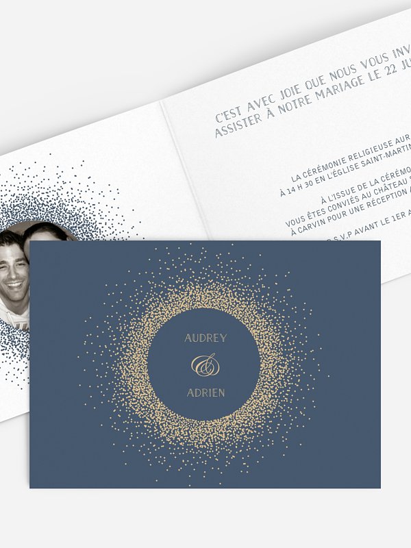 Faire-part mariage Scintillant