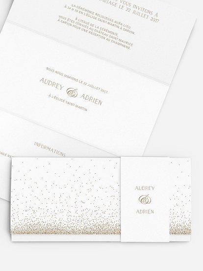 Faire-part mariage Scintillant
