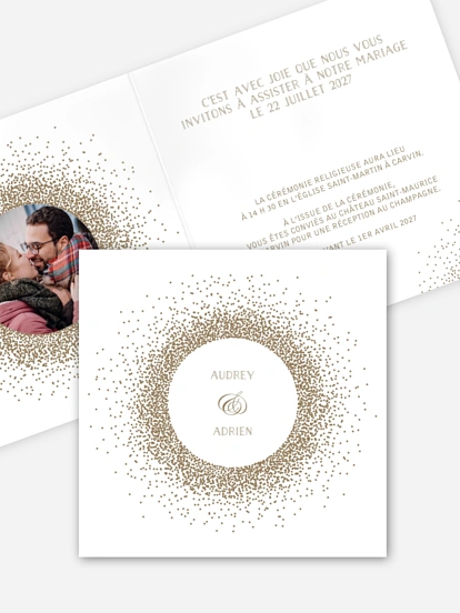 Faire-part mariage Scintillant