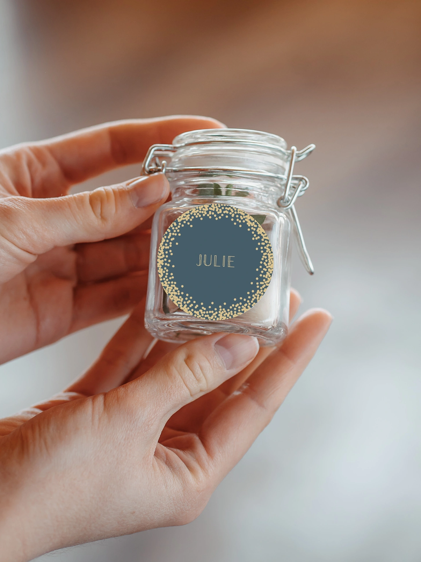 Geschenkaufkleber personalisiert Glanzvoll