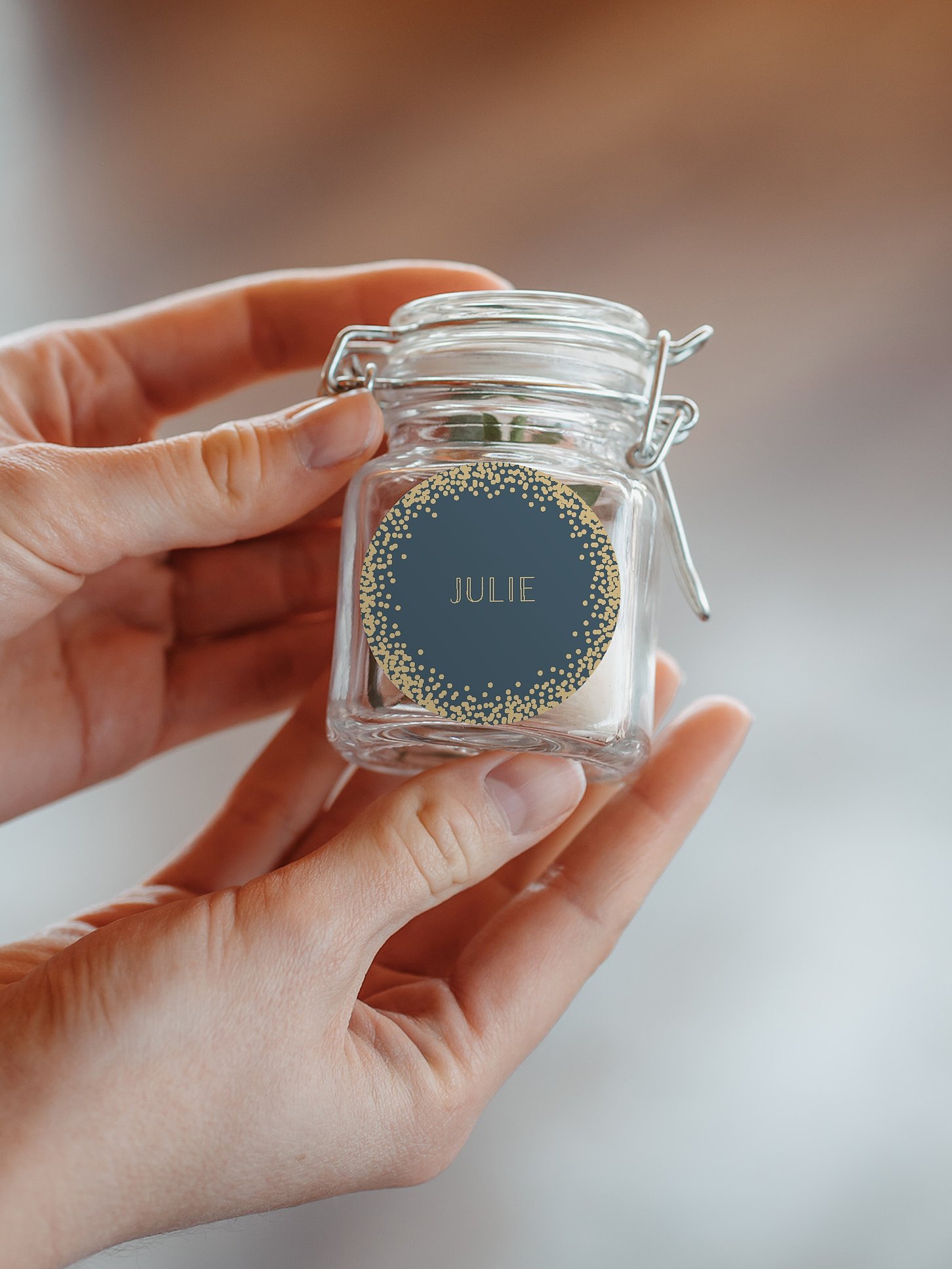 Geschenkaufkleber personalisiert Glanzvoll