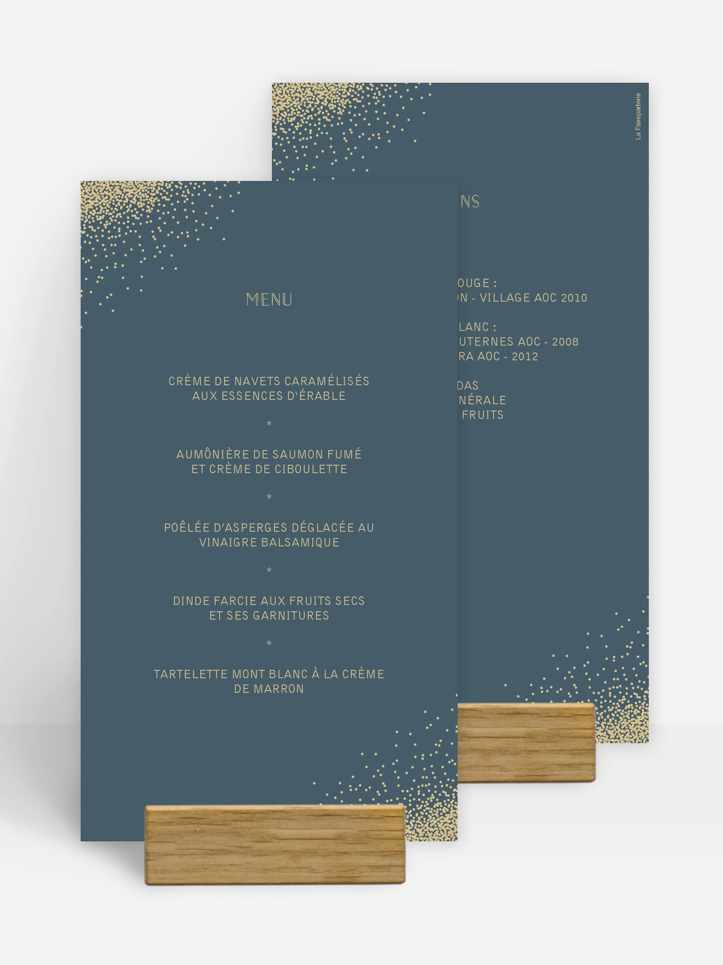 Menu mariage Scintillant