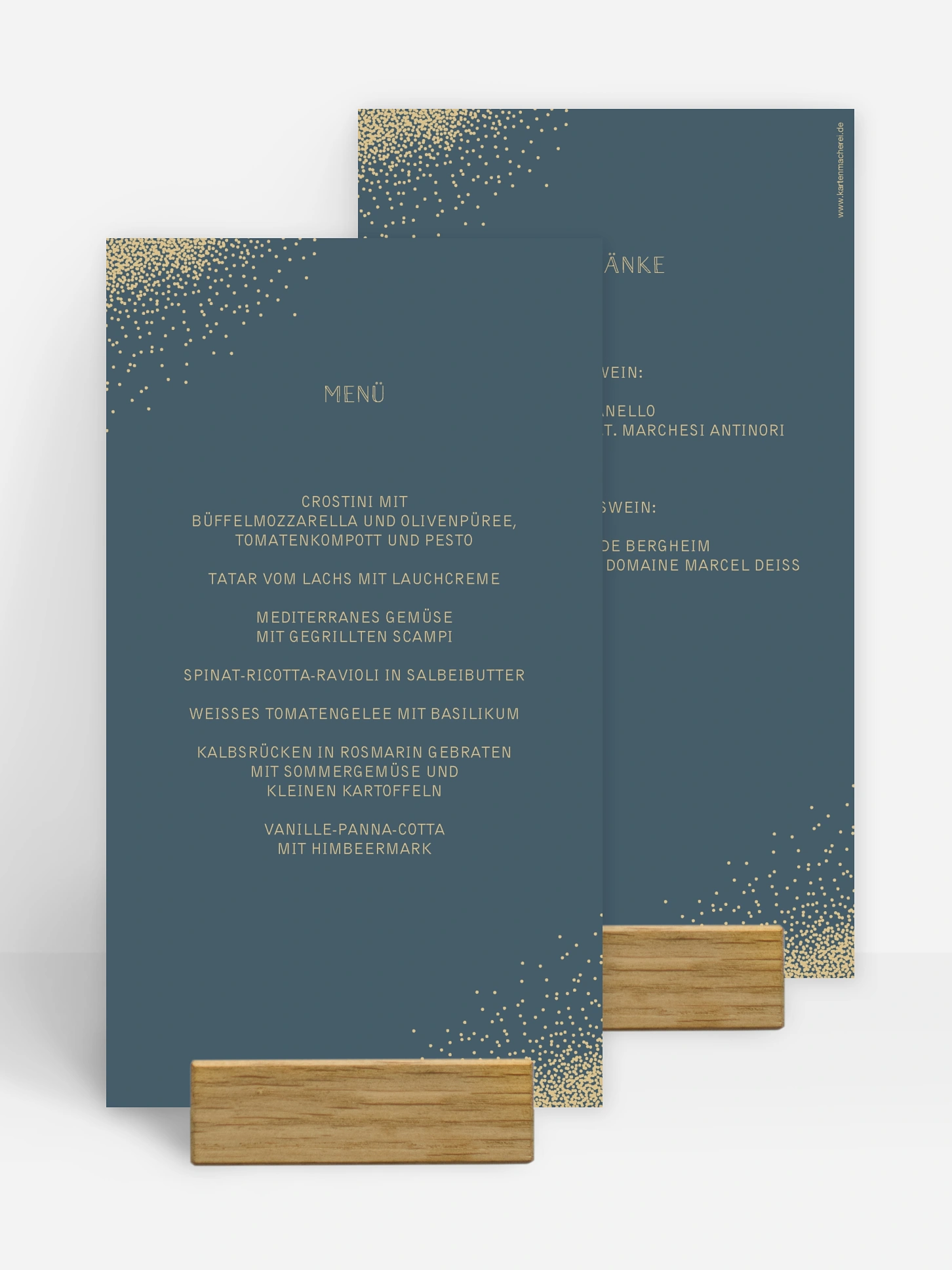Menükarte Hochzeit Glanzvoll