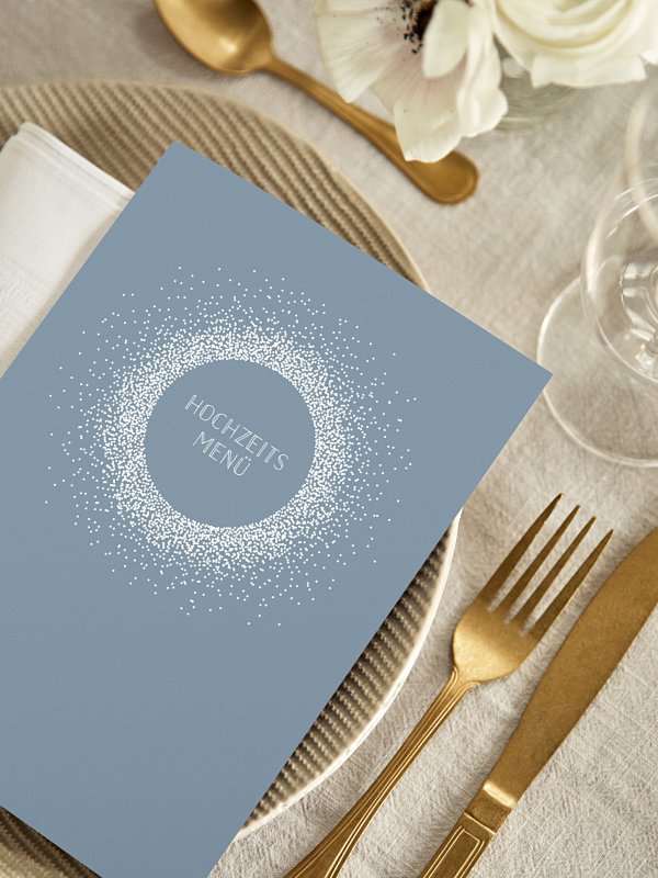 Menükarte Hochzeit Glanzvoll