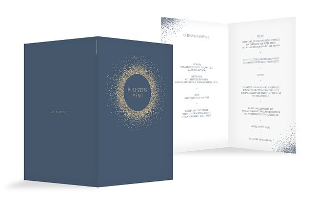 Menükarte Hochzeit Glanzvoll