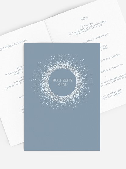 Menükarte Hochzeit Glanzvoll