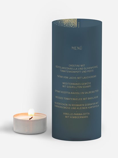 Menükarte Hochzeit Glanzvoll