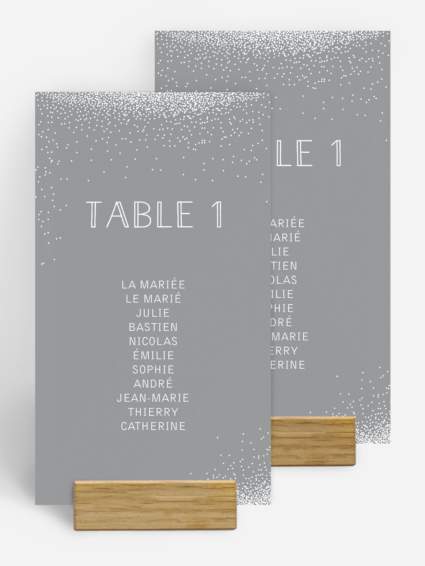 Nom de table mariage Scintillant