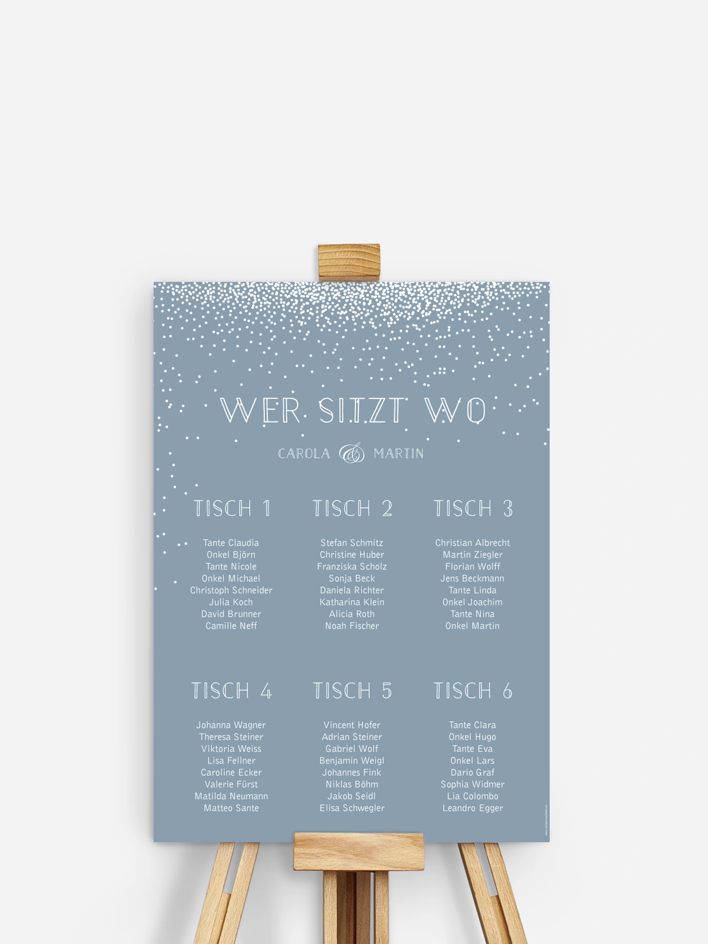 Sitzplan Plakat Glanzvoll