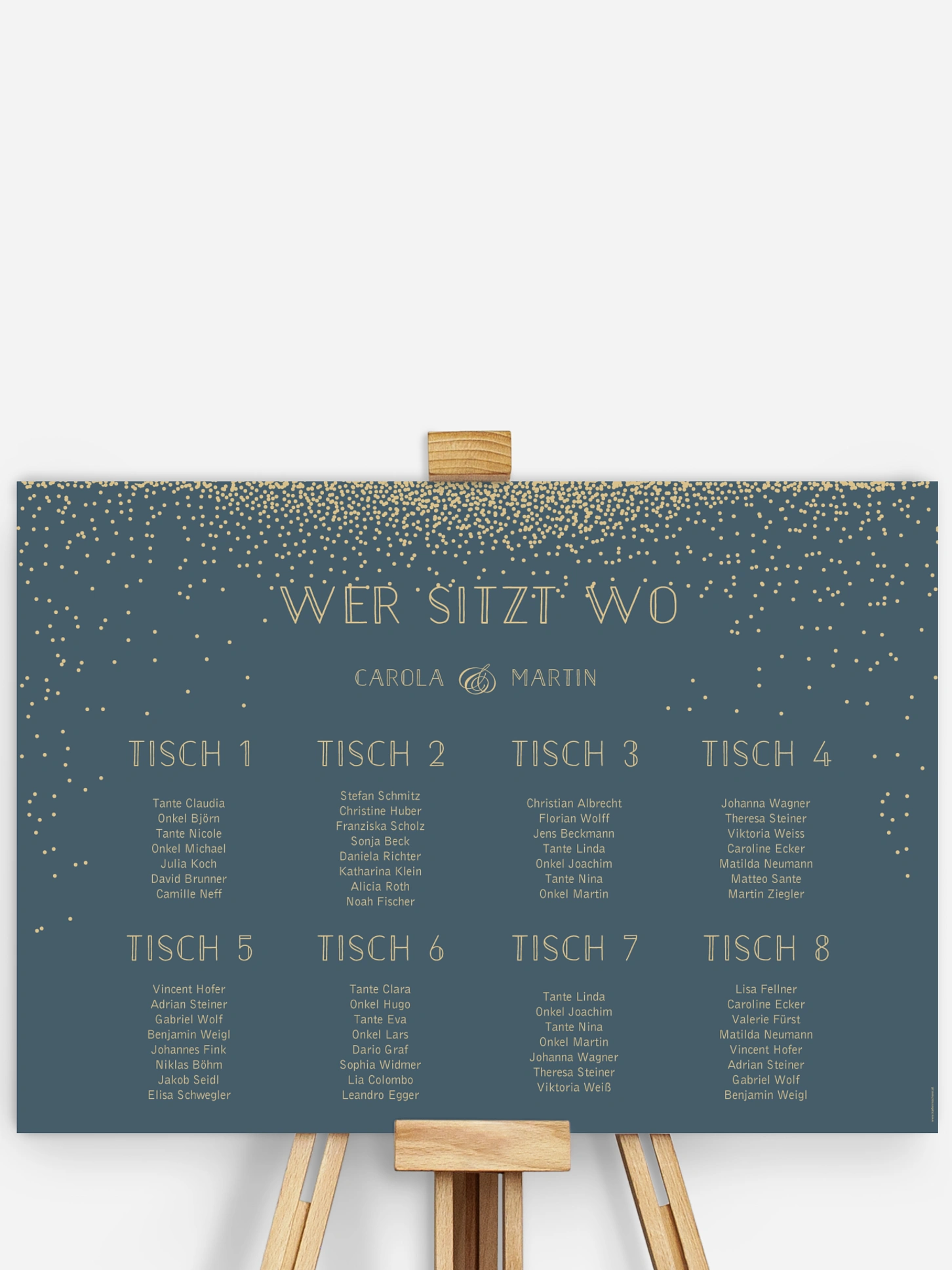 Sitzplan Plakat Glanzvoll