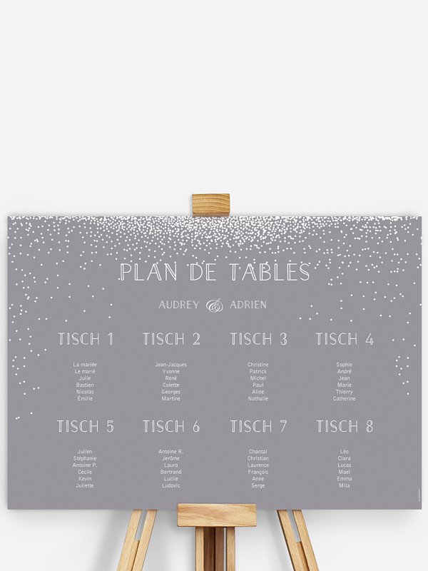 Poster plan de table mariage Scintillant