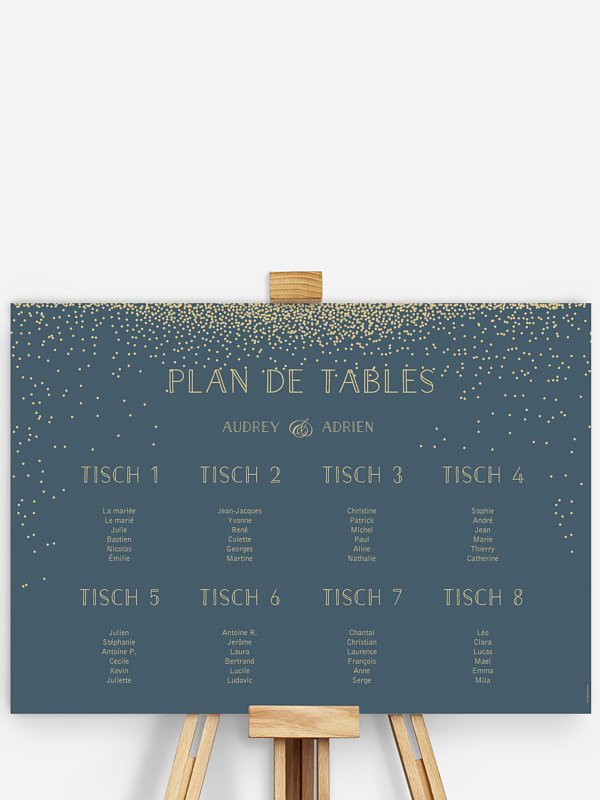 Poster plan de table mariage Scintillant
