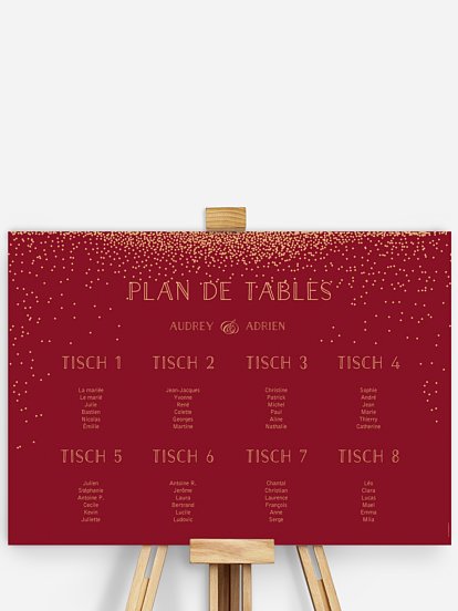 Poster plan de table mariage Scintillant