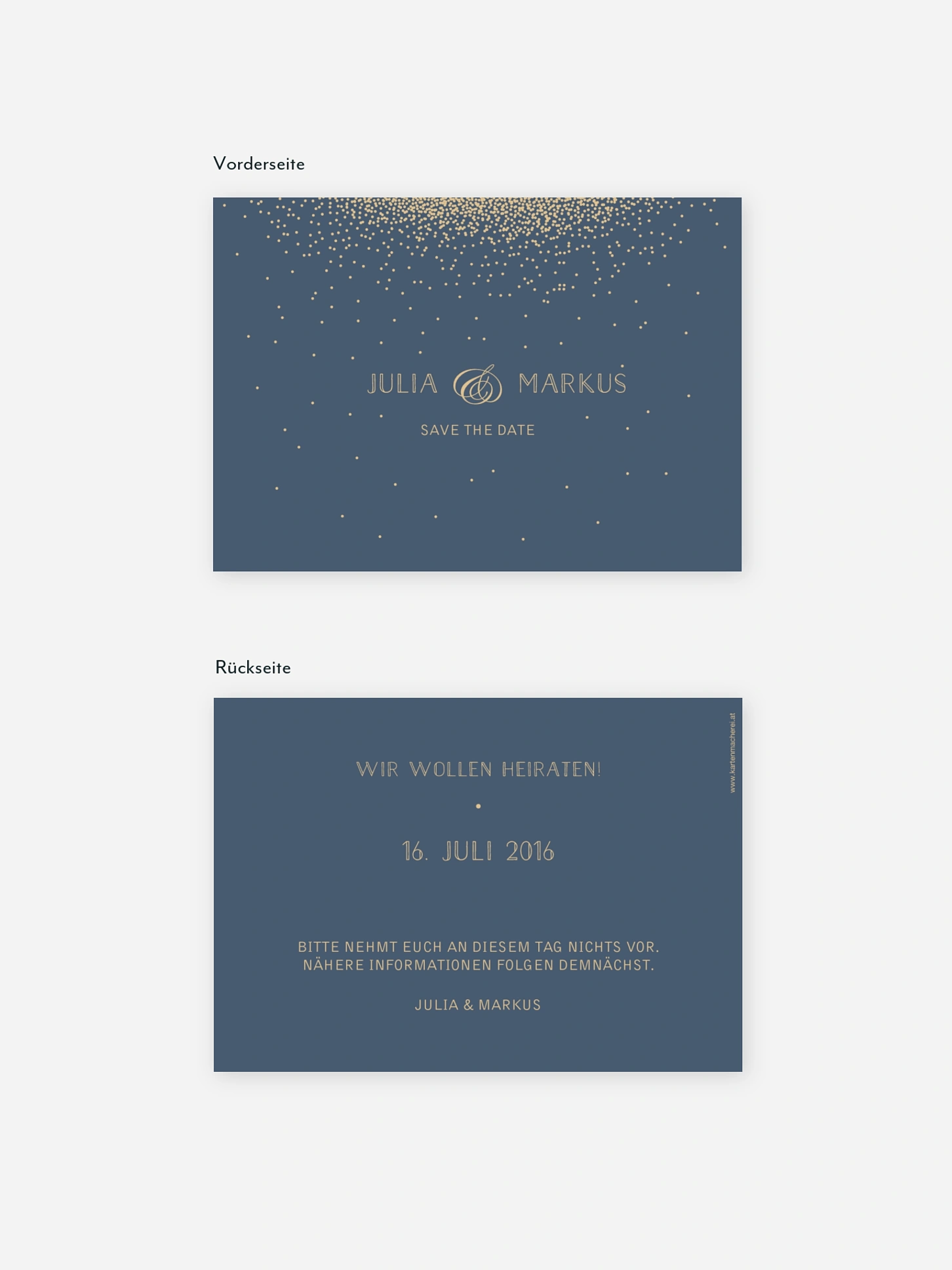 Save-the-Date Karte Glanzvoll