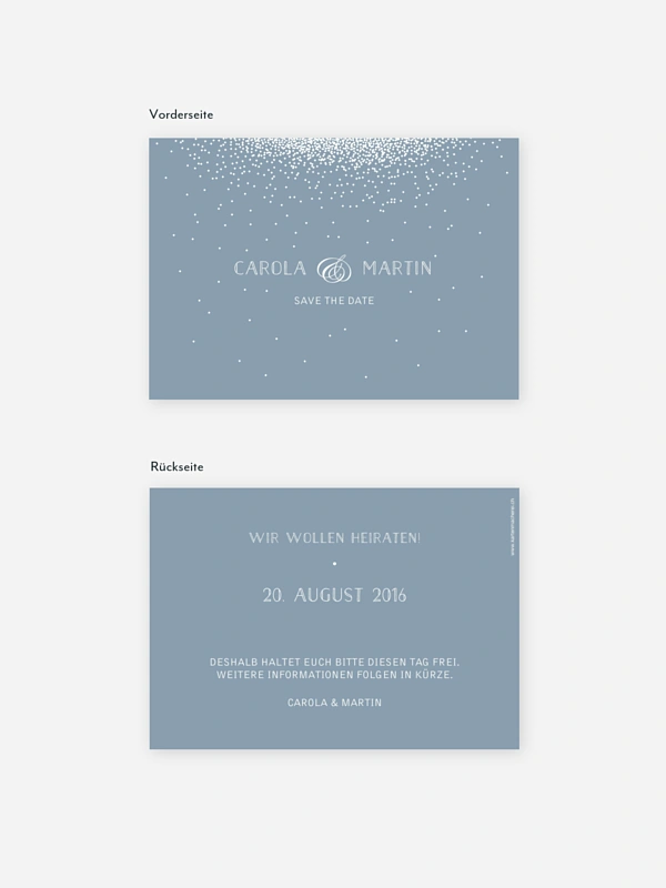 Save-the-Date Karte Glanzvoll