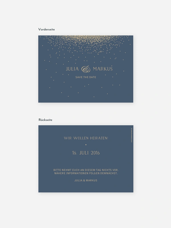 Save-the-Date Karte Glanzvoll