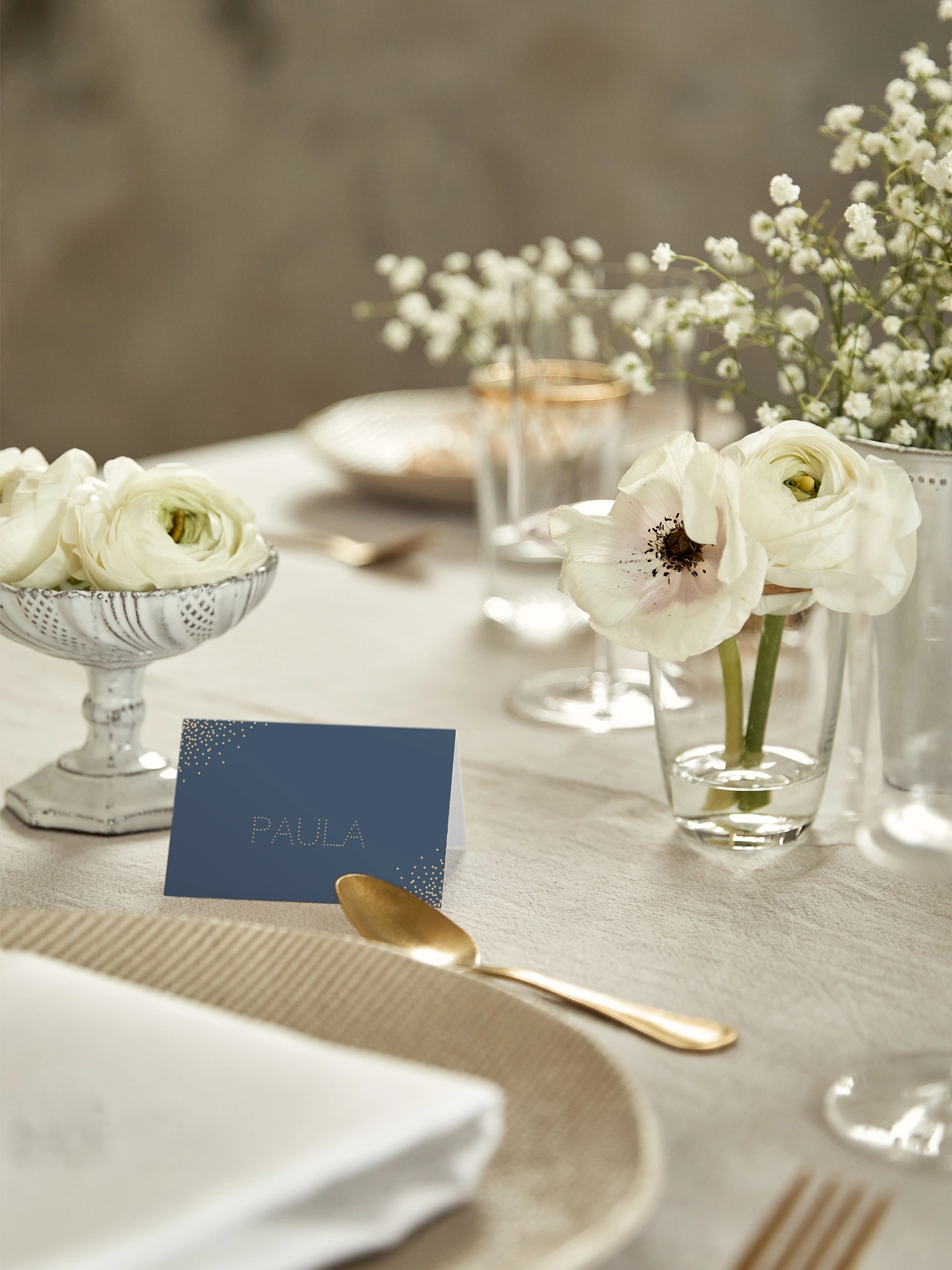 Tischkarte Hochzeit Glanzvoll