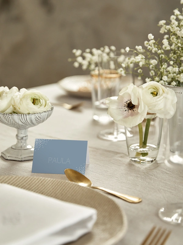 Tischkarte Hochzeit Glanzvoll