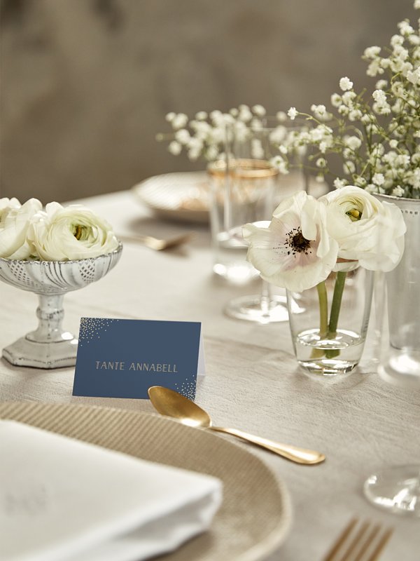 Tischkarte Hochzeit Glanzvoll