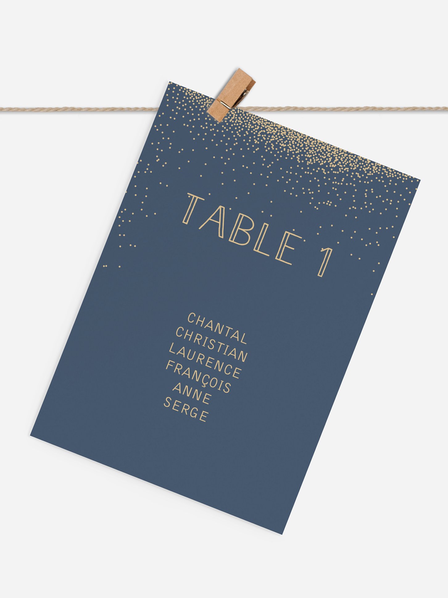 Cartons plan de table mariage Scintillant