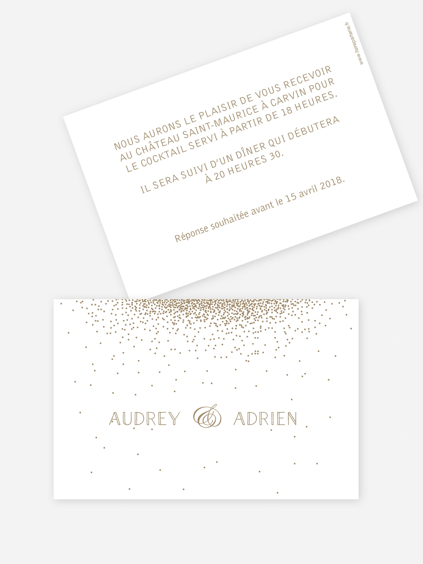 Carton d'invitation Scintillant