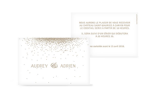 Carton d'invitation Scintillant