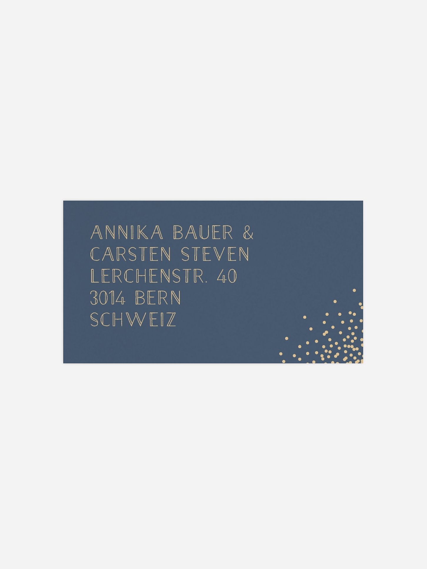 Empfängeraufkleber Hochzeit Glanzvoll
