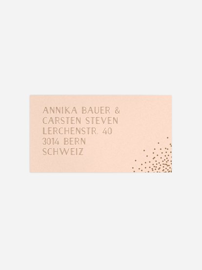 Empfängeraufkleber Hochzeit Glanzvoll