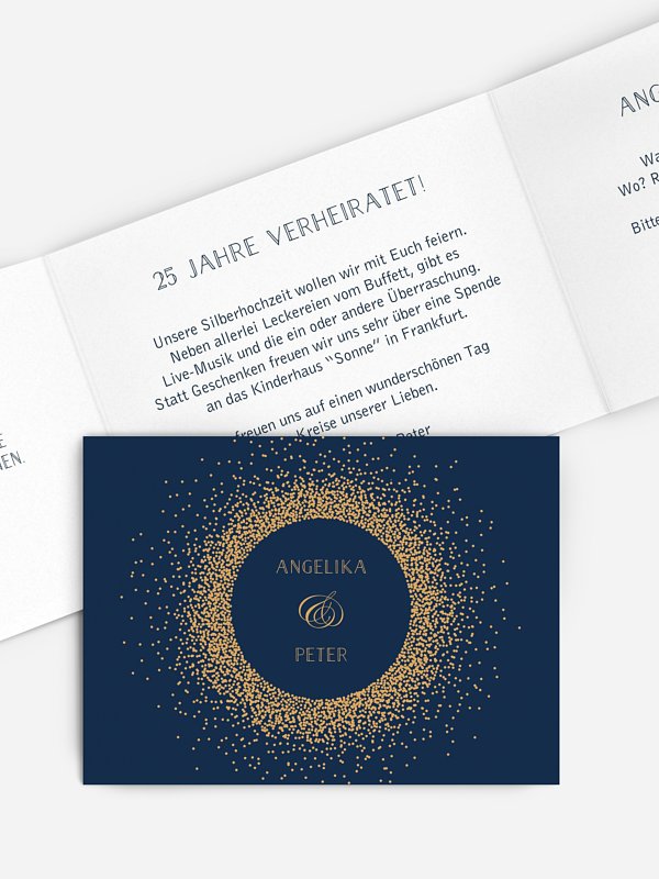 Einladung zur Silberhochzeit Glanzvoll