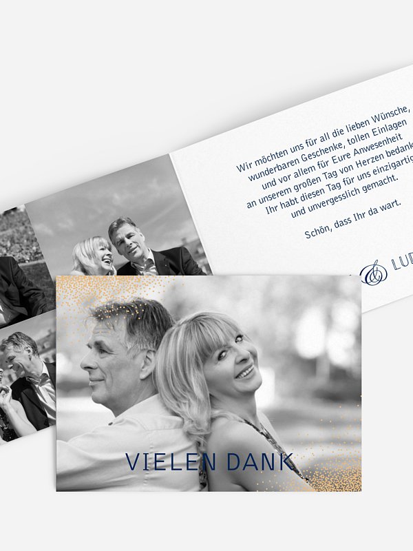 Danksagung zur Silberhochzeit Glanzvoll