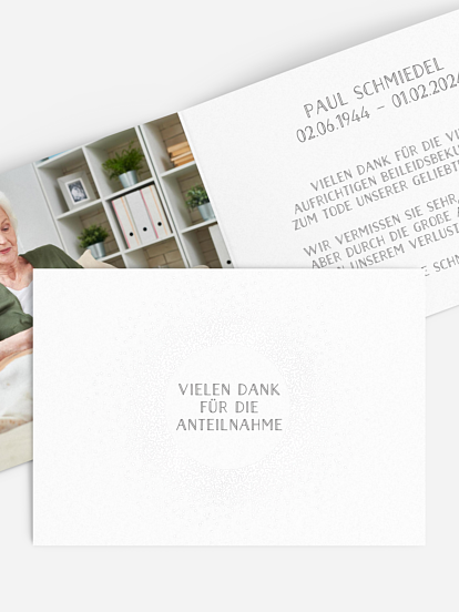 Trauerdanksagung Glanzvoll