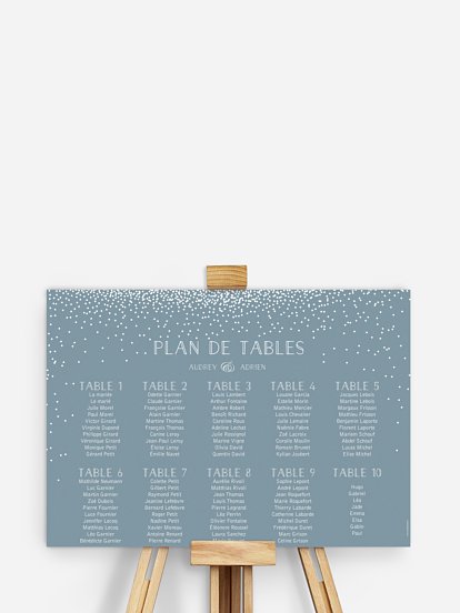 Plan de tables Scintillant