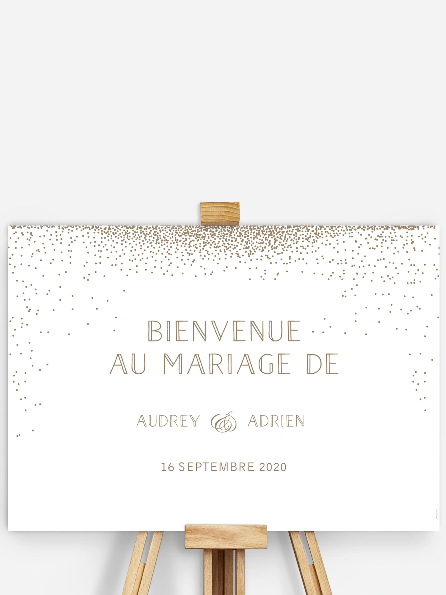 Poster bienvenue mariage Scintillant