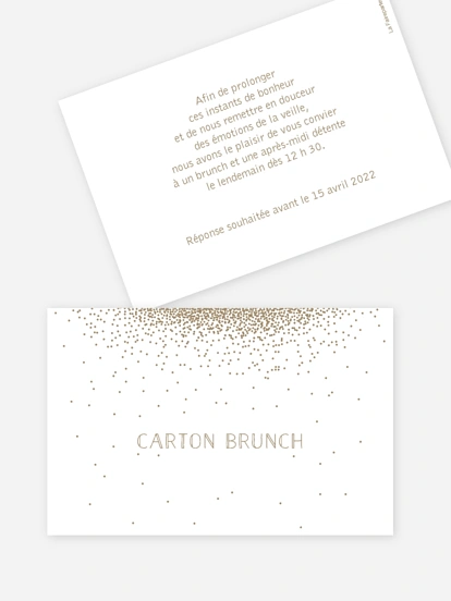 Carte brunch Scintillant