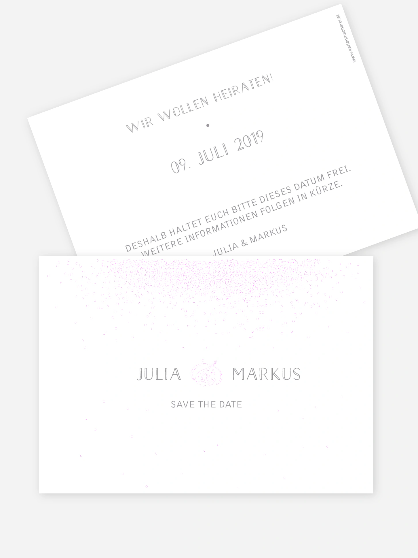 Save-the-Date Karte Glanzvoll Premium