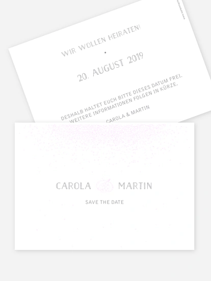 Save-the-Date Karte Glanzvoll Premium