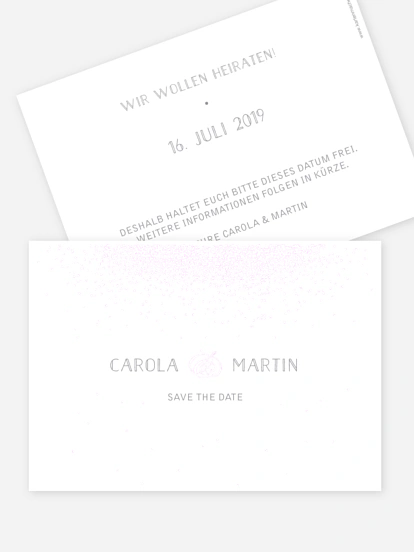 Save-the-Date Karte Glanzvoll Premium