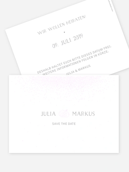 Save-the-Date Karte Glanzvoll Premium