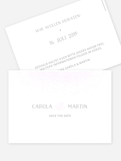 Save-the-Date Karte Glanzvoll Premium