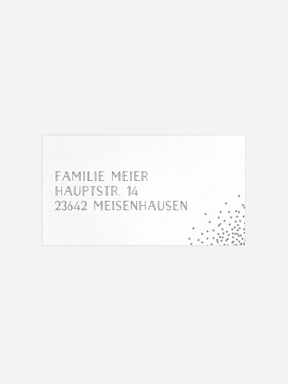 Empfängeraufkleber Trauer Glanzvoll Premium