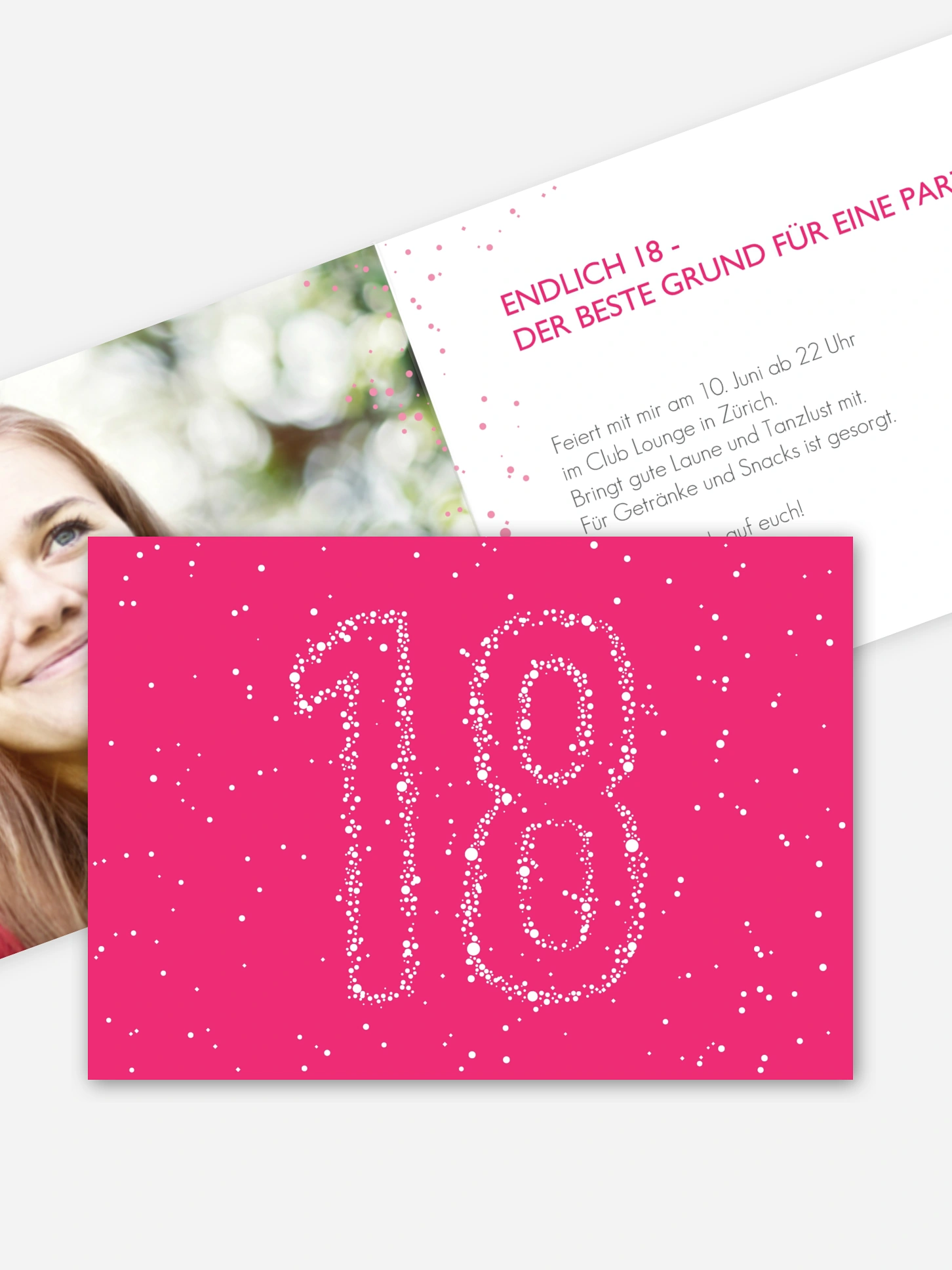 Einladung 18. Geburtstag Sternenzahl