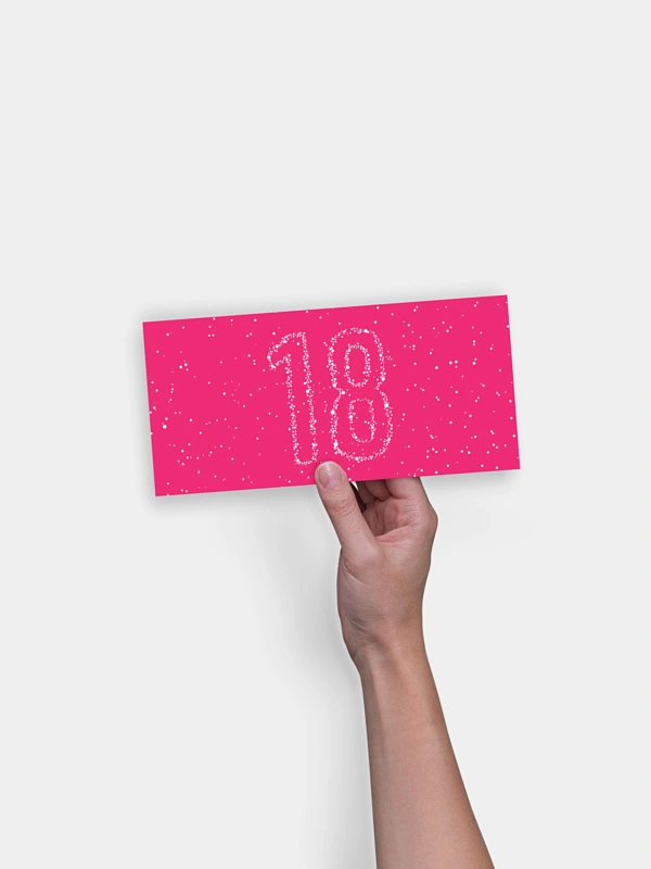 Einladung 18. Geburtstag Sternenzahl