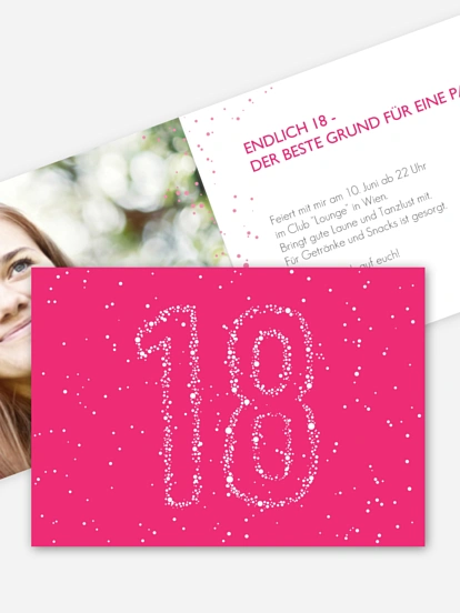 Einladung 18. Geburtstag Sternenzahl